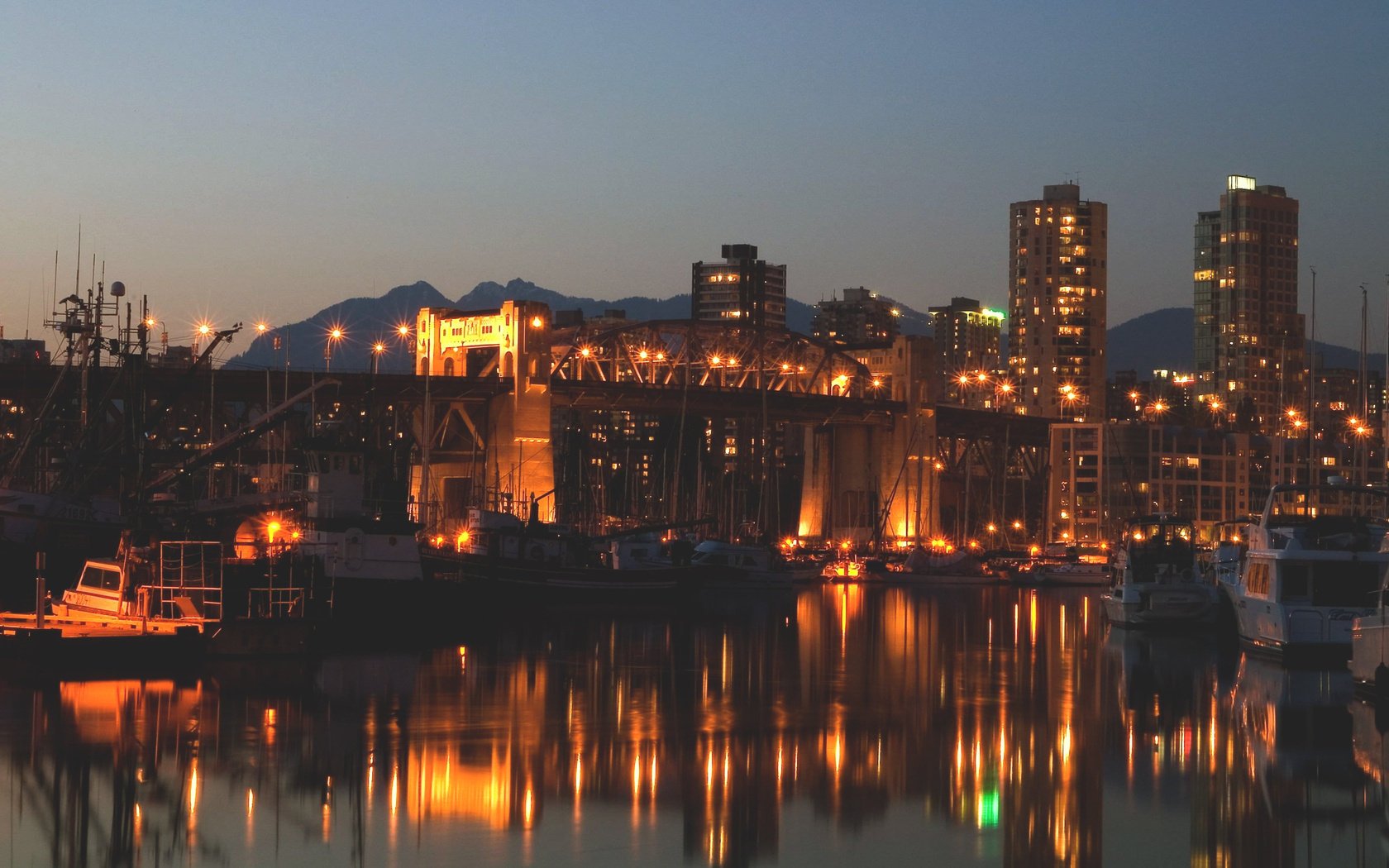 дом bridge порт мост night ночь город city