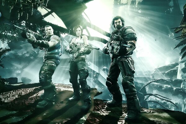Головорезы с оружием из игры bulletstorm