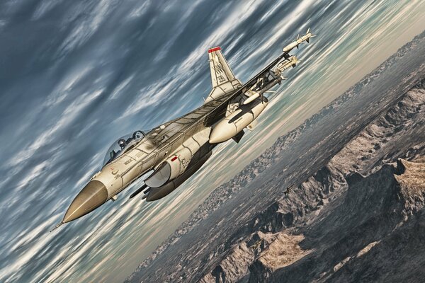 Арт на тему истребителя Ф-16